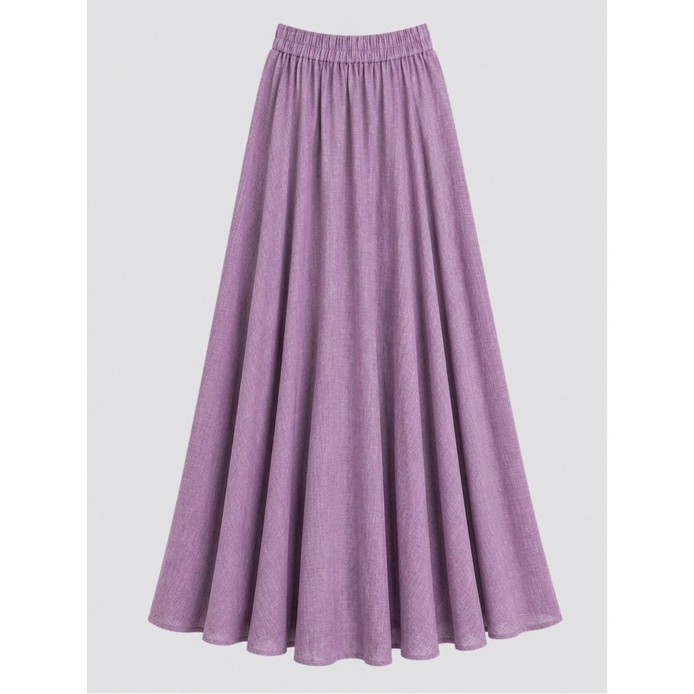 Womens Maxi Skirt XS Fairy Whimsical Cottage Romantic Pastel Purple Coachella